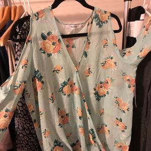 Cold shoulder blouse